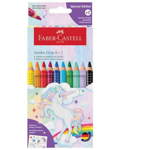  BOJE DRVENE 10BOJA JUMBO GRIP UNICORN FABER CASTELL 110923 BLISTER Cene