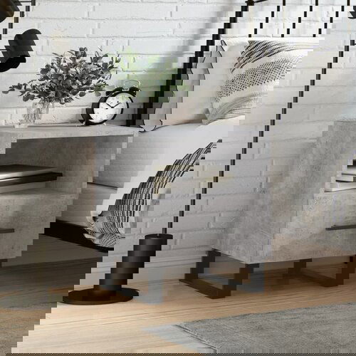 vidaXL Noćni ormarić boja betona 40 x 35 x 47 5 cm konstruirano drvo Cijene