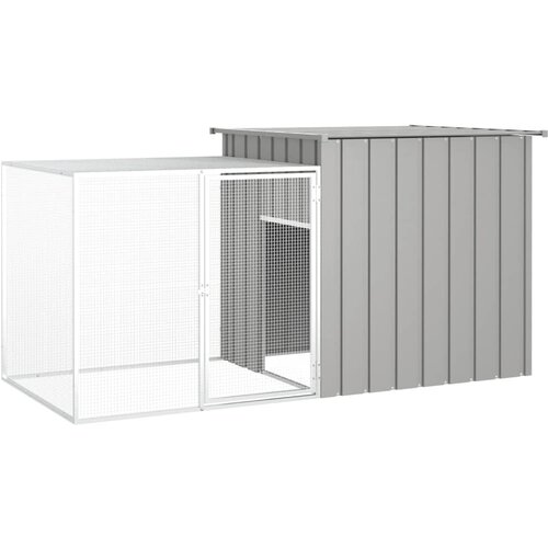 vidaXL Kletka za zajce siva 200x91x100 cm pocinkano jeklo, (20975629) Cene