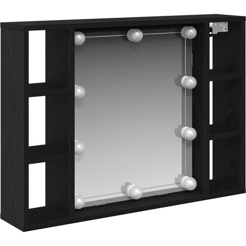  Ogledalo ormar Crni hrast 76 x 15 x 55 cm Konstruirano drvo Cene
