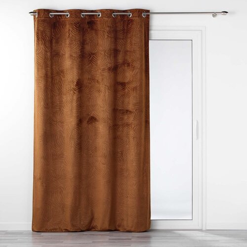 Douceur d intérieur Rjava žametna zavesa 140x240 cm Analia – Cene