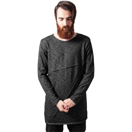 UC Men Fashion Long Terry Crew Black Melange Slike