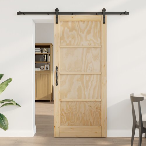 vidaXL drsna vrata 86x198.5 cm Dvojni komplet Naravna in črna Cene