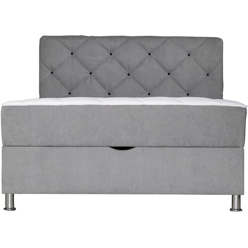 Modern Living Postelja Z Vzmetnico Black Diamant, 140x200, Siva Slike