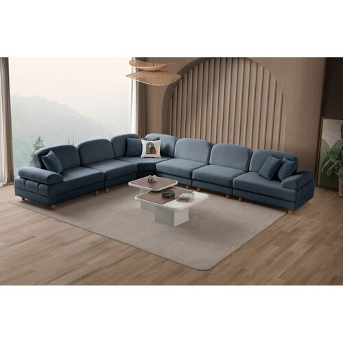 Atelier Del Sofa Aries Modular XL ugaona garnitura na razvlačenje 400 × 315 cm, teget Cene