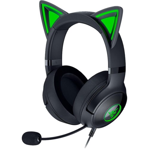 Razer Slu&amp;scaron;alice Kraken Kitty V2 &amp;ndash; USB Headset with RGB Kitty Ears &amp;ndash; Black &amp;ndash; FRML Packaging... Slike