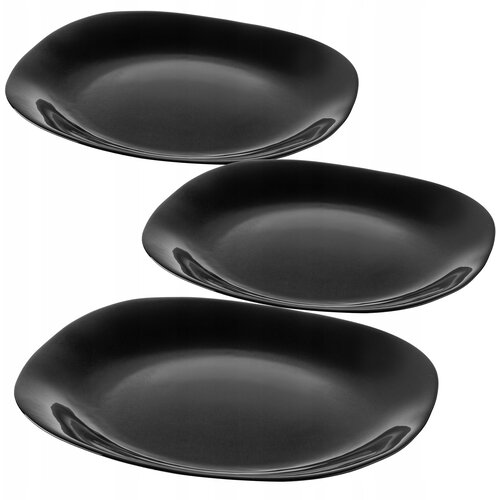 KADAX Krožnik za večerjo 28 cm Komplet krožnikov 3 kosi Črni krožniki, (5000355411) Slike
