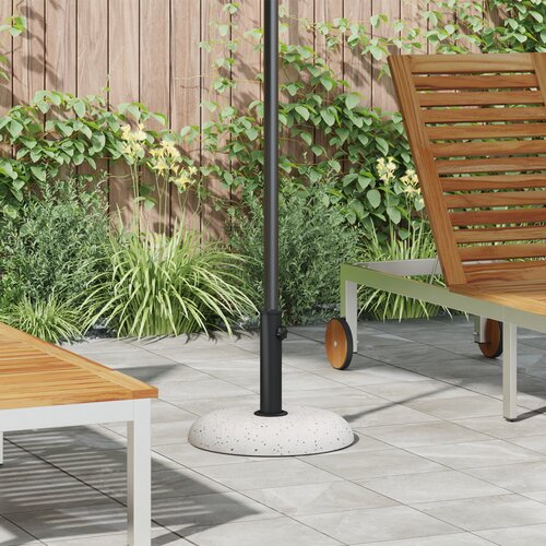 VidaXL Osnova za dežnik za palice premera 37/42/52/58mm Bela beton 20 kg Slike
