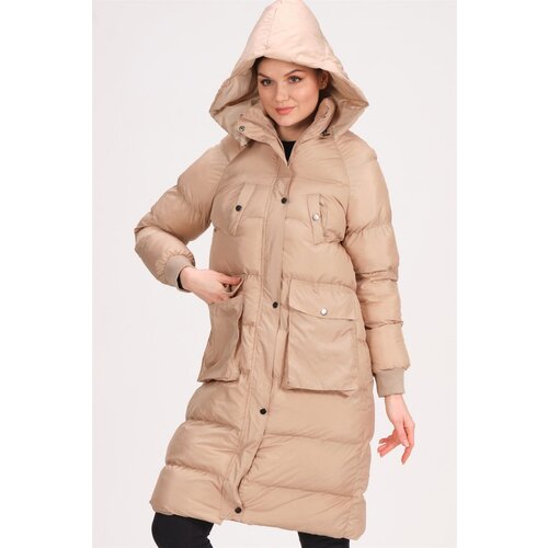 Dewberry Z6736 LADIES COAT-LIGHT BEIGE Cene