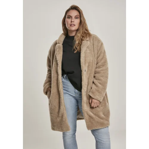 Urban Classics Women's Oversized Sherpa Coat Sand