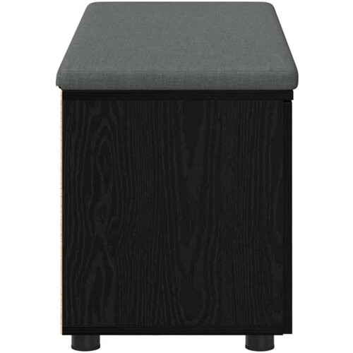  Klupa za hodnik s jastukom Crni hrast 100 x 38 x 46 cm Slike