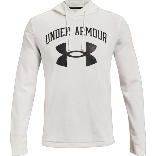 Under Armour Mo&amp;scaron;ki pulover RIVAL TERRY BIG LOGO Siva Slike