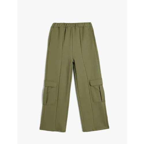 Koton Cargo Pants Wide Leg Cotton with Elastic Waist