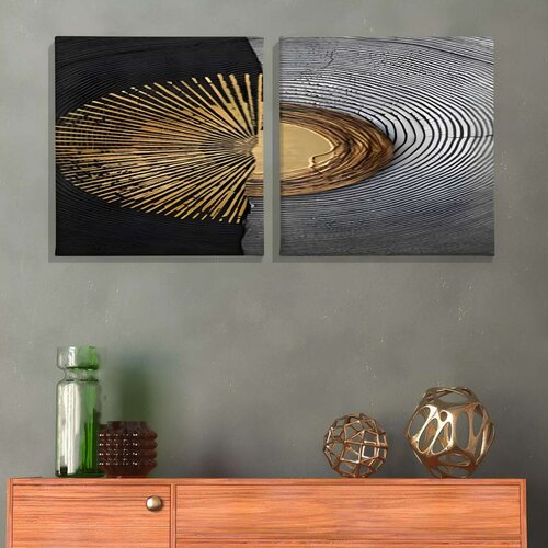 WALLXPERT ASR_CNV2-15 30x30 Multicolor Dekorativna Platna (2 Komada) Cene