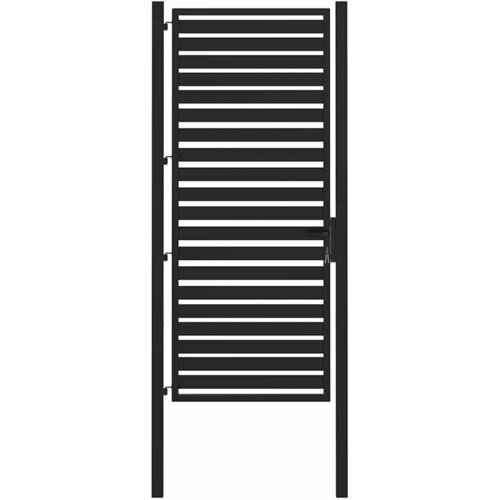 vidaXL Dvorišna vrata - Vrtna vrata s mogućnošću zaključavanja crna 100x200 cm aluminijska - 100 x 200 cm Cene