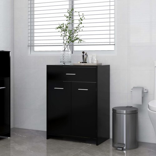 vidaXL Kupaonski ormarić crni 60 x 33 x 80 cm od iverice Cijene