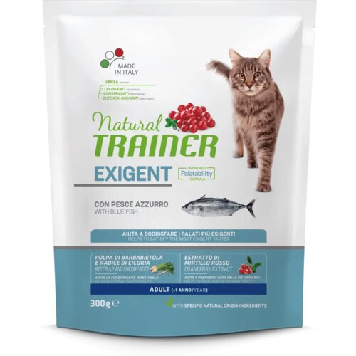 Trainer cat adult natural exigent blue fish 0.3 kg Cene