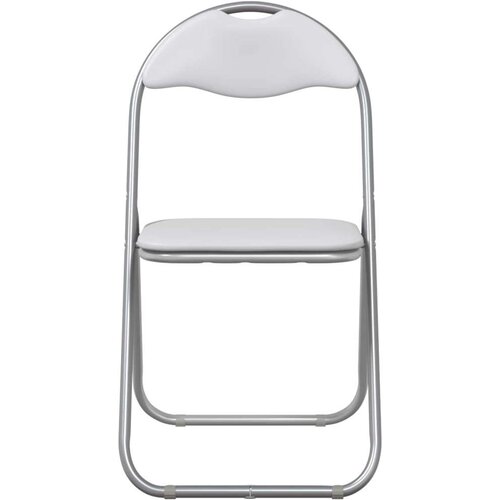  Sklopiva stolica 8 pcs Bijela i siva 48 x 43 5 x 81 cm - Bijela i siva 8 Slike
