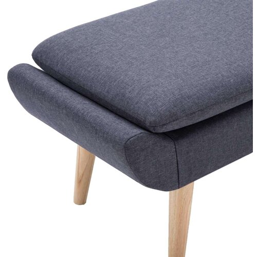 VidaXL Tabure s presvlakom od tkanine 73 x 43 x 42 cm tamnosivi Slike