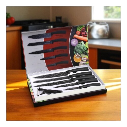 Cheffinger set od 6 noževa cf-mb03 i tchibo stolnjak ( 359286 ) Slike