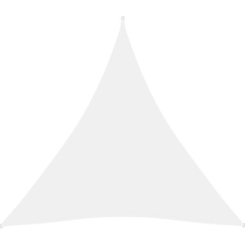 vidaXL Senčno jadro oksford blago trikotno 3x3x3 m belo, (20609637) Cene