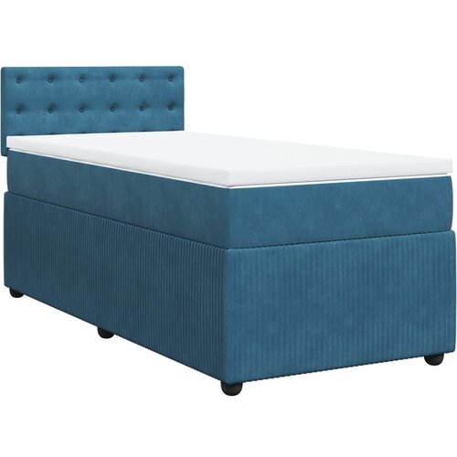 Maison Chic Box spring postelja - Vzmetna postelja z vzmetnico modra 90x200 cm žamet SL11866, (21884731) Cene