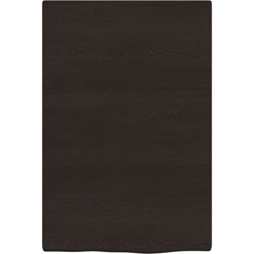  Zidna polica za umivaonik od čelika i masivne hrastovine Smeđa 40 x 60 x 2 cm Slike
