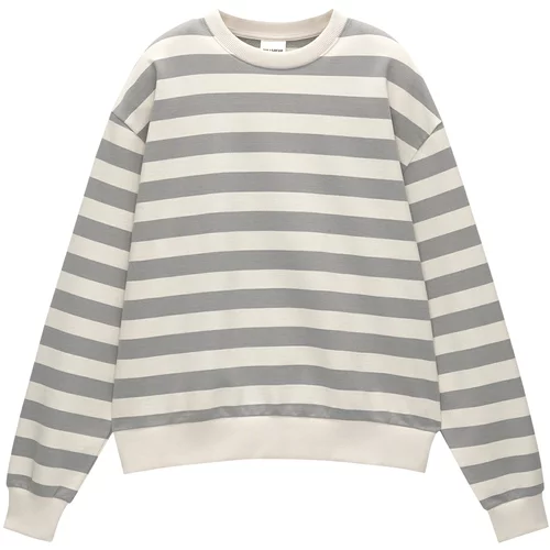 Pull&Bear Sweater majica svijetlobež / siva