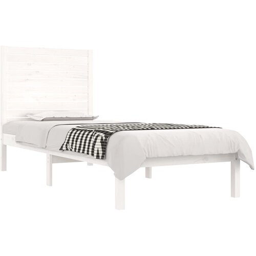  Okvir za krevet bijeli od masivnog drva 90 x 190 cm mali Slike