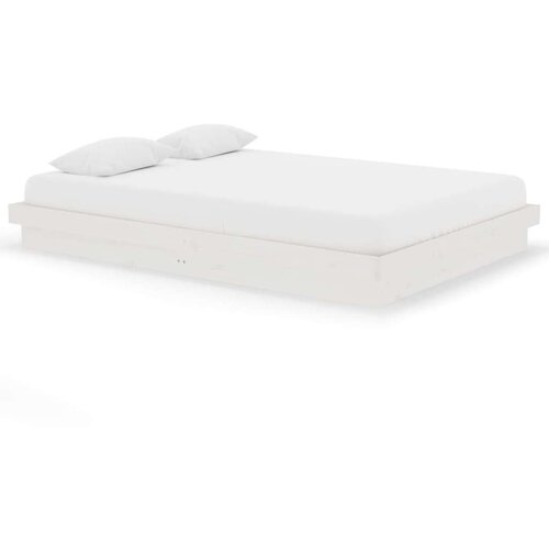  Okvir za krevet od masivnog drva bijeli 140 x 200 cm - Bijela 140 x 200 cm Slike