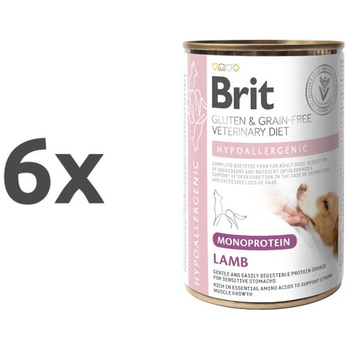 Brit veterinary diet Brit GF Veterinarska dieta za pse Hypoallergenic Mono, jagnjetina - 400g 6 x 400 g Cene