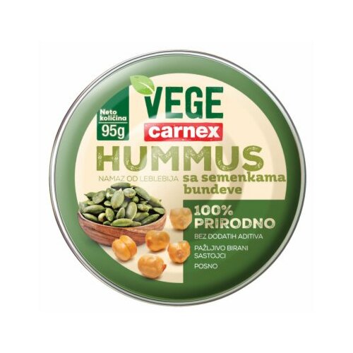 Carnex hummus namaz od leblebija sa semenkama bundeve 95g Cene