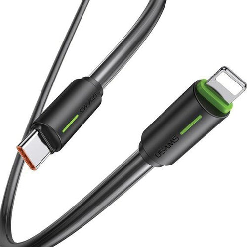 Usams USB-C/LIGHTNING KABEL 1M YU SERIES 30W ZA IPHONE ČRN, (21980512) Cene