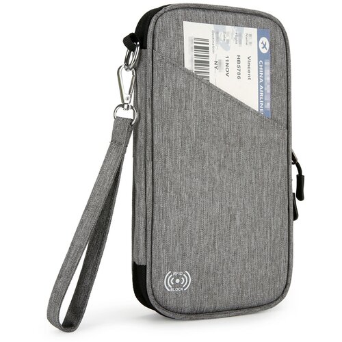 INF Potovalna denarnica z blokiranjem RFID za potne liste in dokumente Grey, (21553696) Cene