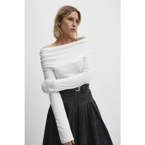 Answear Lab Bluza za žene, boja: bijela, bez uzorka