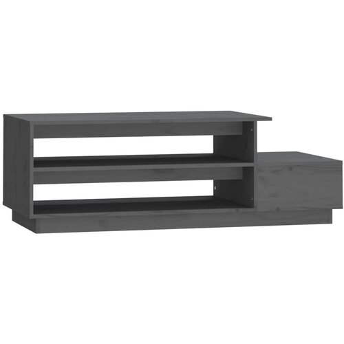 Maison Chic Klubska mizica - kavna mizica - Nizka mizica siva 120x50x40,5 cm trdna borovina, (21753366) Slike