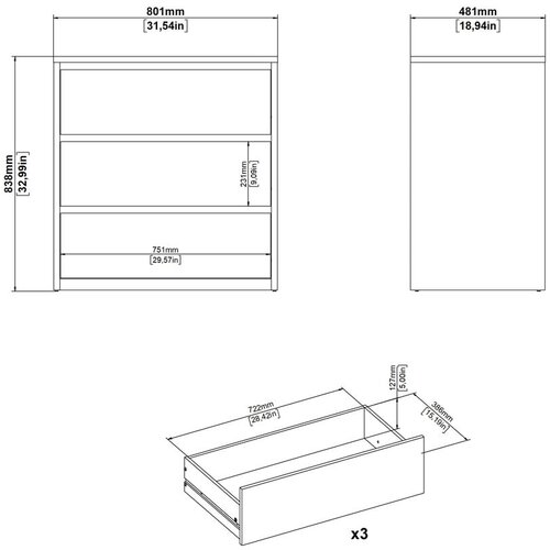Tvilum Bijela komoda 80x84x48 cm Next &amp;ndash; Slike
