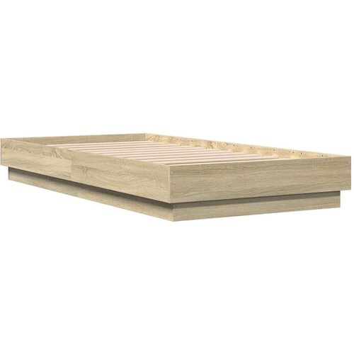  Okvir kreveta s LED svjetlima boja hrasta sonome 75 x 190 cm Slike