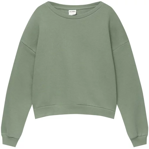 Pull&Bear Sweater majica zelena