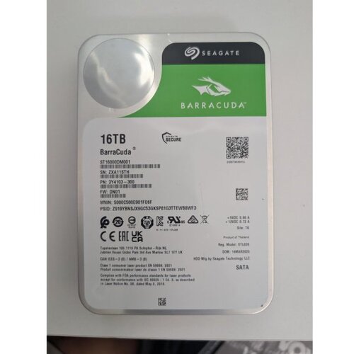 Seagate 16TB 3.5'' SATA III 512MB 7200rpm ST16000DM001 Barracuda OUTLET Cene
