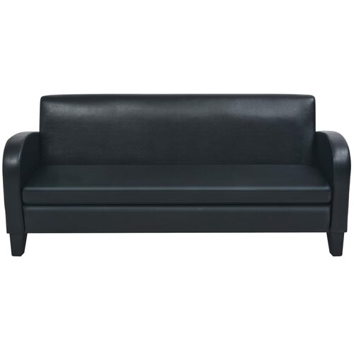 Maison Chic kavč - Sofa - Kanape trosed umetno usnje črne barve, (21726426) Cene