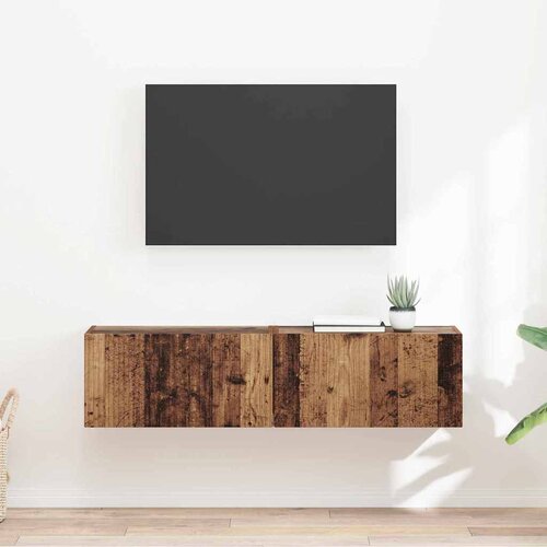 vidaXL TV stenska omara 2 pcs Star les 60 x 31 x 29.5 cm Cene