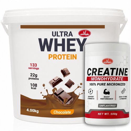 Olympic Ultra Whey Protein Čokolada 4kg + Creatine Monohydrate 500g Cene