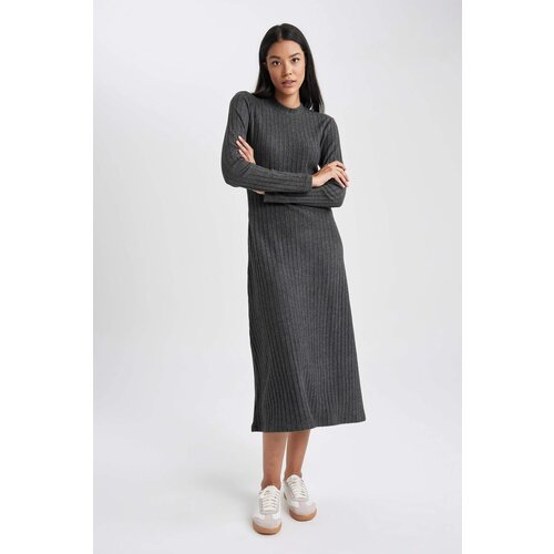 Defacto Half Turtleneck Camisole Midi Long Sleeve Dress Slike