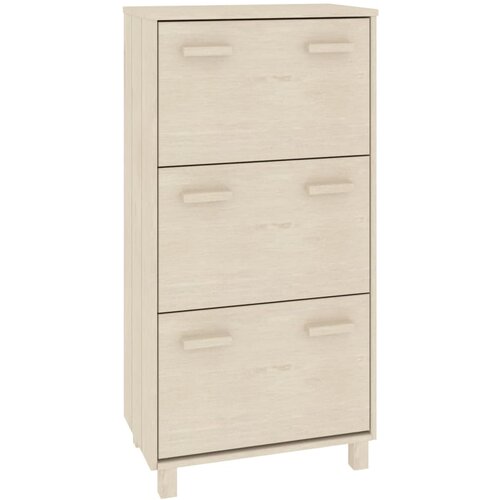 Maison Chic Omarica za obutev - Kopa za čevlje HAMAR medeno rjava 59,5x35x117cm trdna borovina, (21777306) Slike