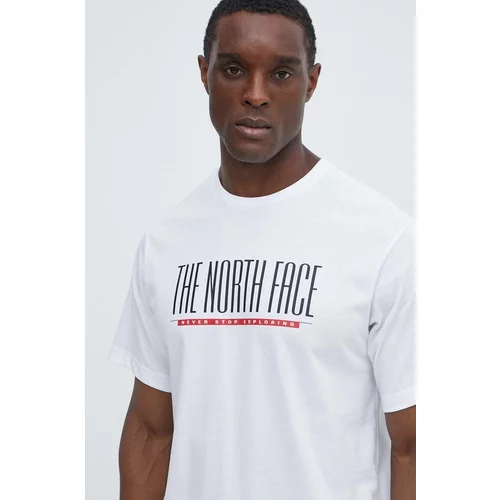 The North Face Pamučna majica za muškarce, boja: bijela, s tiskom, NF0A87E7FN41