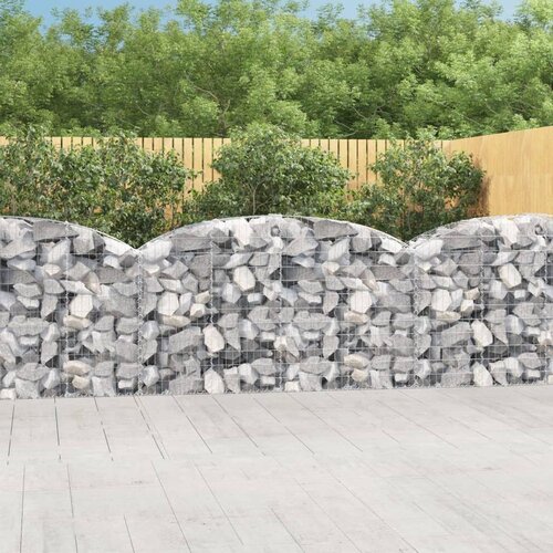  Gabionska ko&amp;scaron;ara s lukom 200x50x100/120 cm pocinčano željezo Slike