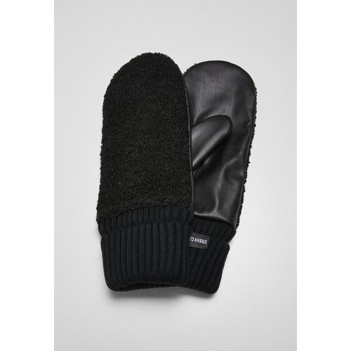 Urban Classics Synthetic leather gloves Sherpa black Slike