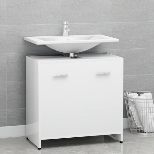 The Living Store Kopalniška omarica bela 60x33x61 cm iverna plošča - Kopalniška Omarica, (21436898) Cene