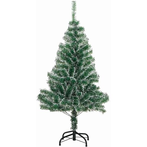 VidaXL Umjetno Božićno Drvo s Snježnim Flokom i LED Svjetlom 120 cm Slike